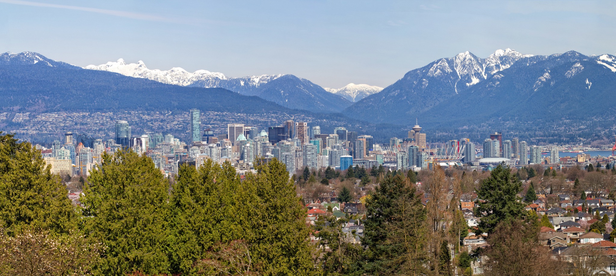 Vancouver skyline and mountains, British Columbia